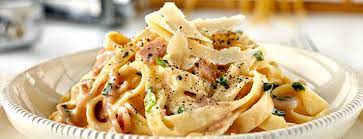 Fettuccine alla carbonara | barilla 4 servings 350g barilla fettuccine, 150g italian pancetta, finely diced, 4 egg yolks, free range, 100g pecorino romano, grated, salt and pepper, to taste, rock. Fettuccine Alla Carbonara Golden Ravioli