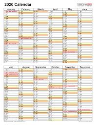 Die ein oder andere vorlage ist sicher auch für dich dabei. 2020 Calendar Free Printable Pdf Templates Calendarpedia