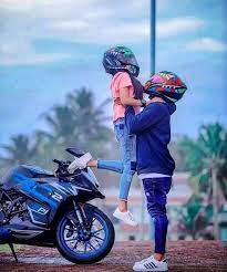 Love Bike Couple Bike Photoshoot Girl Riding Motorcycle