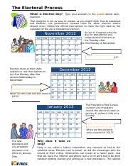 Anatomy of the constitution | icivics : Electoralprocessworksheet Docx The Electoral Process When Is Election Day Type Your Answers In The Boxes Below Each Question That Question Is Not As Course Hero