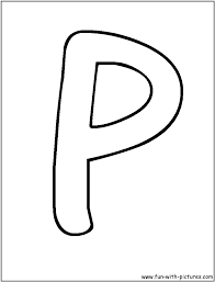 Bubble Letters P Coloring Page Letter Stencils Bubble Letter P Coloring Letters
