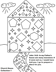 Mansions In Heaven And Steets Of Gold John 14 2 In My Father S House Are Many Mansions Sunday School Coloring Pages Bible Crafts Sunday School Crafts For Kids