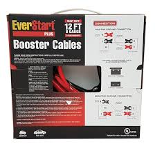 Thicker jumper cables (lower gauge) can transfer more power than thin jumper cables. Everstart Jumper Cables 12 Feet 8 Awg Gauge W Heavy Duty Clamps Tangle Free Walmart Com Walmart Com