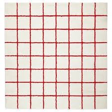 Simested Rug High Pile White Red Ikea In 2020 Rugs Ikea How To Clean Carpet