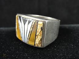 AB ANTIQUE NATIVE AMERICAN INDIAN STERLING SILVER CALVIN BEGAY MENS RING 11  925