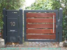 Gartentor Metall Mit Holzfullung Gartentor Metall Gartentore Gartentor