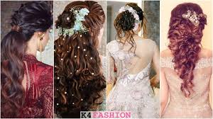Latest alternatives about hairstyles for short wavy hair… you can also add some flowers to your hair to make your wedding look even more stylish. Hairstyles With Gown For Indian Wedding Ceremonies K4 Fashion