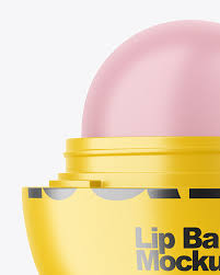 Matte Lip Balm Mockup In Jar Mockups On Yellow Images Object Mockups