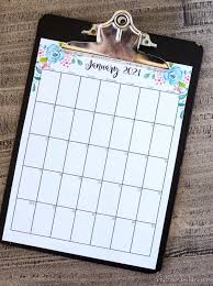 Find free letter templates on category printable calendar 2021. Floral Monthly 2021 Calendar Printable Creations By Kara