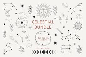 Download Celestial Bundle 127 Design Elements Eps Png Dxf Svg 1013758 Illustrations Design Bundles