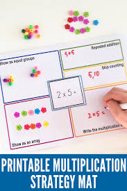 Printable Multiplication Strategies Mat Teaching Multiplication Multiplication Strategies Math Multiplication