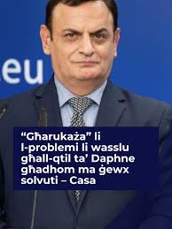 Il-Membru Parlamentari Ewropej David Casa qal li hija “għarukaża” li  l-problemi li wasslu għall-assassinju ta’ Daphne Caruana Galizia għadhom ma  ġewx indirizzati llum il-ġurnata. #daphnecaruanagalizia ...