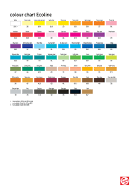 38 matter of fact ecoline color chart