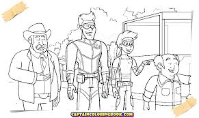 Capitan Man Para Colorear