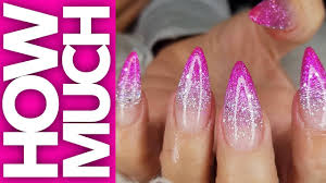 Watch me do my nails | valentine's day acrylic nails. How Much Valentines Glitter Ombre Nails Acrylic Nails Airbrush Youtube