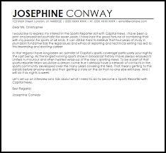 Check spelling or type a new query. Sports Reporter Cover Letter Sample Cover Letter Templates Examples