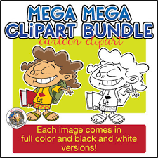 Mega Mega Cartoon Clipart Bundle - Clipart Bundle - Cartoon Clipart Bundle