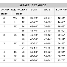 Torrid Size Chart In 2019 Bell Sleeves Clothing Size