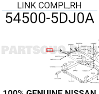 545005DJ0A Nissan LINK COMPL,RH
