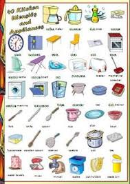 Find 40 Kitchen Utensils And Appliances Kitchen Utensils Worksheet Kitchen Utensils Kitchen Aid Appliances