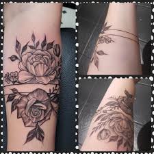 ✓ free for commercial 352 free vector graphics of flower pattern. Floral Armband Done By Rean Dc Rose Camelia And A Few Hydrangea Bits Tattoodesigns