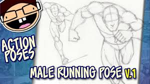 Big posebook for manga anime character : How To Draw A Male Running Pose Version 1 Narrated Easy Step By Step Tutorial Youtube