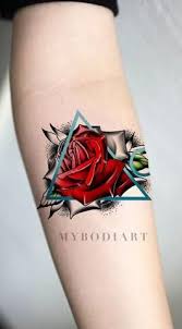 Black And Red Rose Tattoo Sleeve Unique Watercolor Red Rose Arm Tattoo Ideas For Women Realistic Black Geometri Arm Black Geometr In 2020 Rose Tattoo On Arm Delicate Flower Tattoo Neck Tattoo