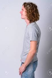 Handsome men with long curly hair. Profile View Of Young Handsome Man With Curly Hair Stock Photo Picture And Royalty Free Image Image 118164852