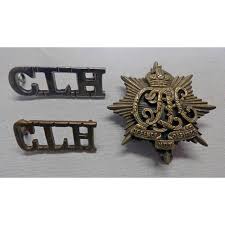 The calcutta light horse was raised in 1872 and formed part of the cavalry reserve in the british indian army. Calcutta Light Horse Kc Cap Badge In Cast Silver Plate With C L H White Metal And Brass Shoulder T
