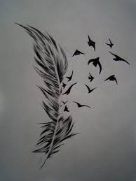3 Black Bird Tattoo Meaning Feather And Birds By Frontside92 On Deviantart Feather With Birds Tattoo Feather Tattoo Meaning Feather Tattoo Design