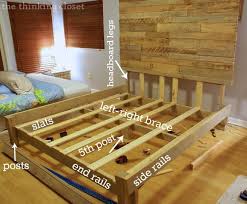 Size king wood headboards : How To Build A Custom King Size Bed Frame Bed Frame Plans Diy Pallet Bed Pallet Bed Frame