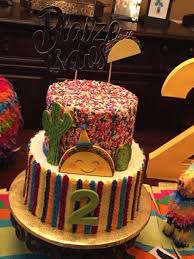 2nd Birthday Cake For 2 Year Old Boy Taco Twosday Birthday Cake With Cactus For A 2 Year Old Fiesta Birthday Party Birthday Party Cake Fiesta Birthday