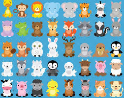 Baby Animal Clipart Bundle Safari Animals Woodland Animals Farm Animals Arctic Animals Safari Baby Animals Cute Animal Clipart Animal Clipart