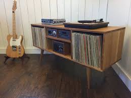 Mid Century Modern Turntable Stand Record Player Cabinet Etsy In 2020 Contemporary Home Office Furniture Record Player Furniture Home