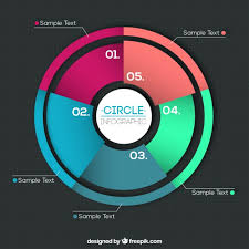 colorful pie chart vector free download