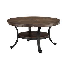 This was such an easy set up and the charlton home powell coffee table his truck wasn't able to drive thru the drive way (due to trees) but assisted me in getting it to the door. Powell Company 36 In Oak Medium Round Wood Coffee Table With Shelf 16a8243ct The Home Depot