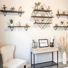 Custom Mini Diamond Shelf Single Diamond Shelf Geometric Floating Shelf Modern Home Decor Handmade Wood Metal Steel Wall Decor In 2020 Shelves Floating Shelves Home Decor