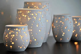 One Handmade Ceramic Luminary Falling Stars Etsy In 2020 Luminary Handmade Ceramics Candle Holders