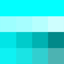 Aqua ʹækwə n (pl тж. Cyan Shades Cyan Colour Color Teal Colors