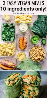 Vegan Meal Prep 10 Ingredients 3 Easy Vegan Meals Vegan Meal Prep Healthy Meals To Cook Vegan Main Dishes