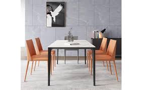 A wide range of colors and materials by the famous american manufacturers straight to your dining room or a kitсhen! Modern Home Furniture 6 Seater White Ceramic Marble Dining Table