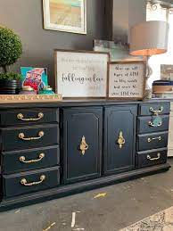 Black is one of the hardest colors to paint furniture! Pin On Beautiful Black Painted Furniture Mudpaint Vintage Black Furniture Paint