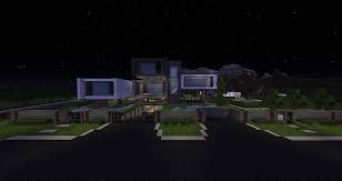 Limit my search to r/minecraft. 2160x1440px Free Download Hd Wallpaper House Modern Mansions Architecture Minecraft Night Built Structure Wallpaper Flare