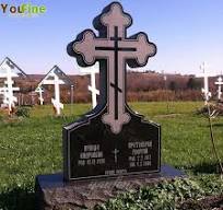Customized Size Factory Price Cheap Natural Granite Orthodox Cross Headstone