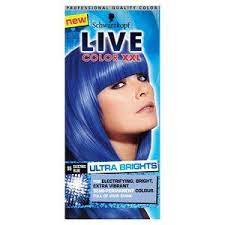 Live Color Xxl Ultra Bright Electric Blue 95 Live Colour Xxl Schwarzkopf Live Colour Permanent Blue Hair Dye
