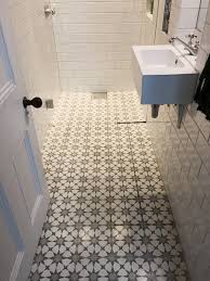 Narrow Wetroom Shower With Encaustic Cement Floor Tiles Crackle Glaze Metro Wall Tiles Tiled Recesses Tile Floor Entryway Tile Bath Renovation