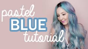 The color of the hair prior to applying the dye will impact the shade of the pastel. How To Pastel Blue Hair Tutorial By Tashaleelyn Youtube