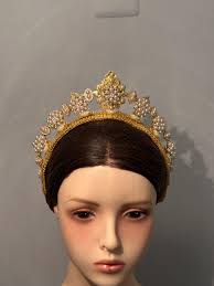 Gold and Pearl Headpiece, Ballet, Theatrical, Cosplay