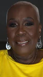 Older Woman Make Up Short Blonde Hair