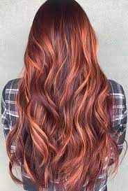 Red Hair With Copper Balayage Highlights Copperhair Fallhair Balayage Red Hair Inspiration Red Balayage Hair Hair Inspiration Color